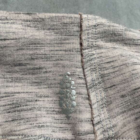 Free People Movement Hybrid Leggings Medium Grey Pink Spacedye Raw Hem Soft Cozy - Picture 7 of 11